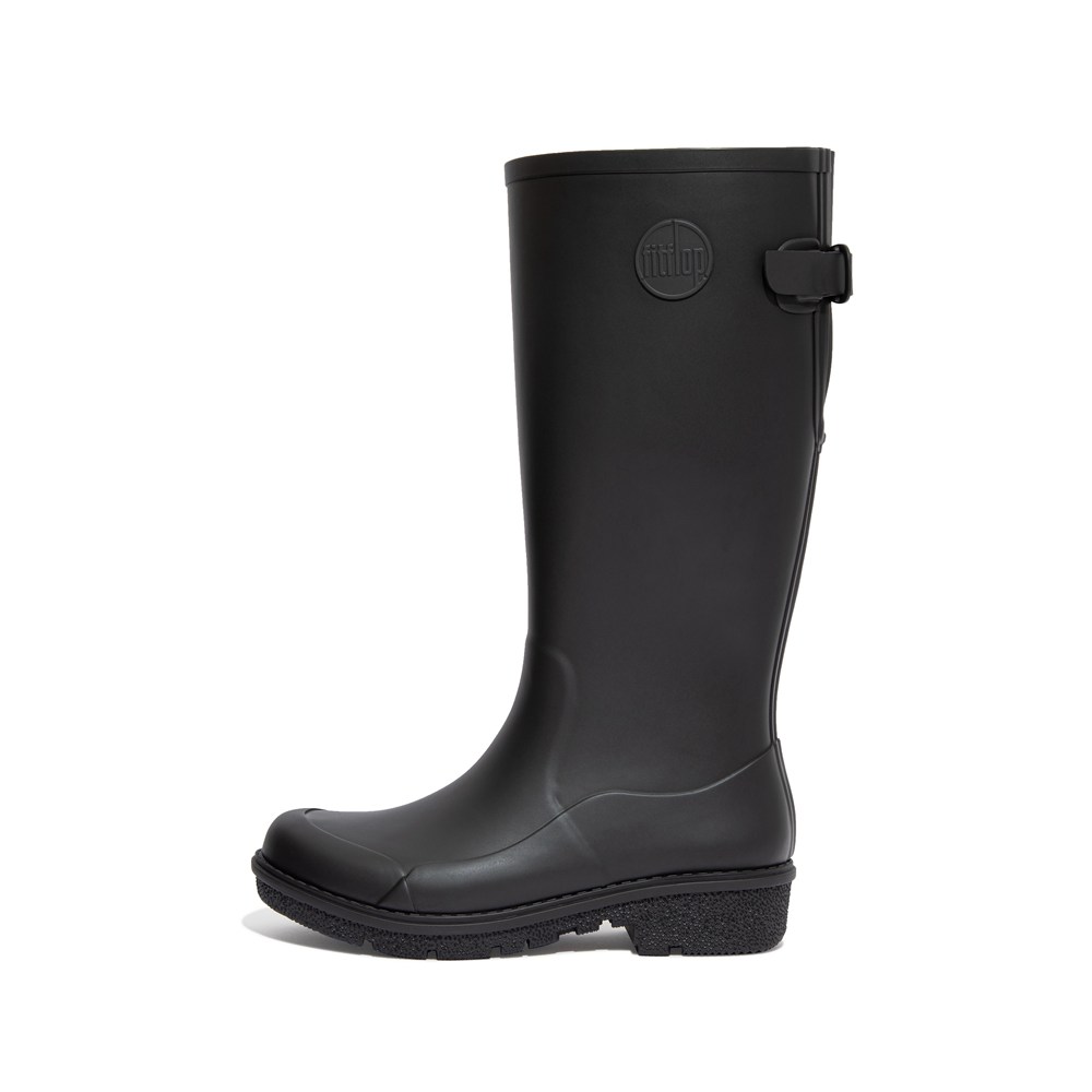 Fitflop Womens Boots Black - Wonderwelly Tall Rain - 59NWEYCPL